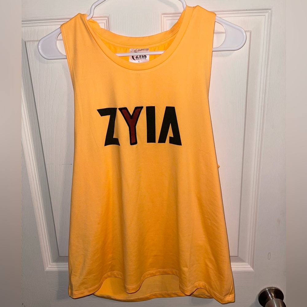 Zyia Y mesh tank top
